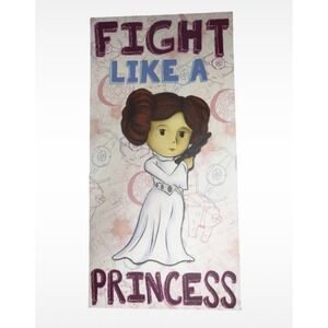 Star Wars Princess Leia "Fight Like a Princess" Canvas Wall Art 12x24